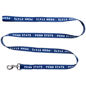 satin navy leash with repeating Penn State and Athletic Logos